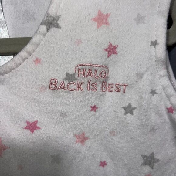 Halo Sleepsack Wearable Blanket Small 0-6m White Pink Stars - Picture 3 of 6